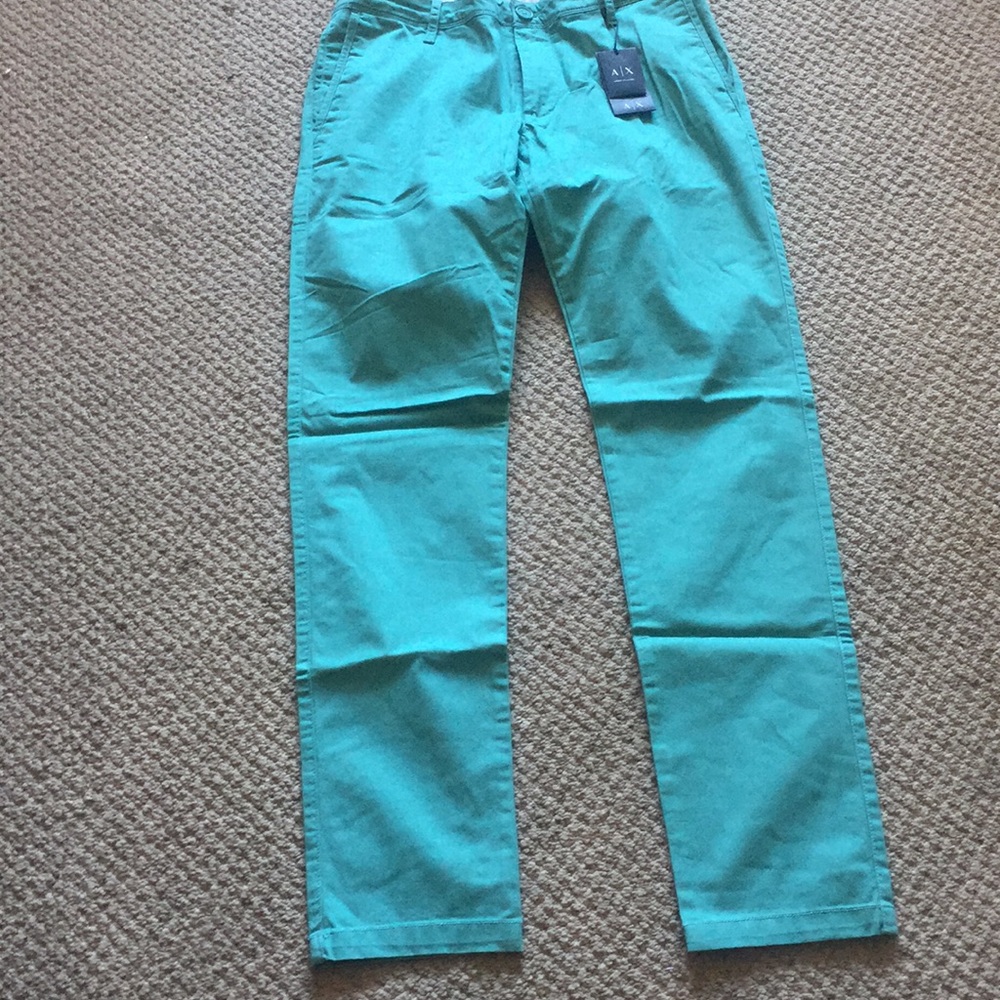 Armani Exchange Green Khakis
